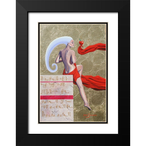 The Message Black Modern Wood Framed Art Print with Double Matting by Stevenson, Graeme