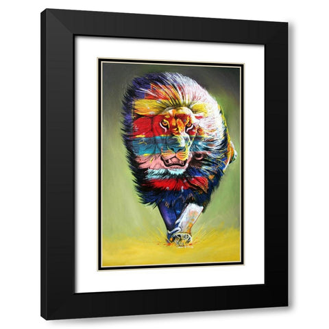 The Rainbow Hunter Black Modern Wood Framed Art Print with Double Matting by Stevenson, Graeme