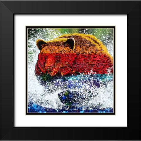 The River Charge Black Modern Wood Framed Art Print with Double Matting by Stevenson, Graeme