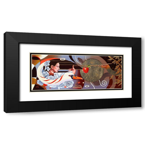 The Temptation Of Eve Black Modern Wood Framed Art Print with Double Matting by Stevenson, Graeme