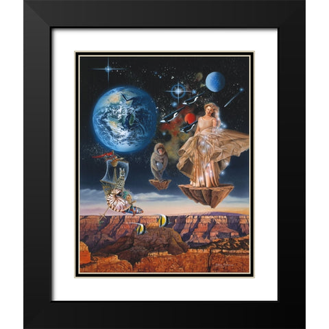 The Travelers Black Modern Wood Framed Art Print with Double Matting by Stevenson, Graeme