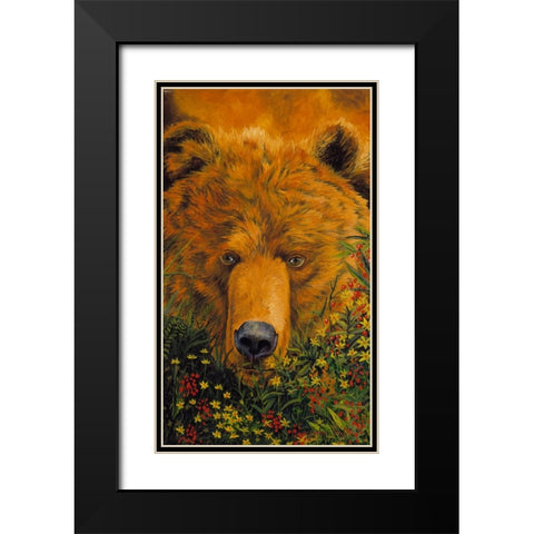 Theres A Bear In There Black Modern Wood Framed Art Print with Double Matting by Stevenson, Graeme