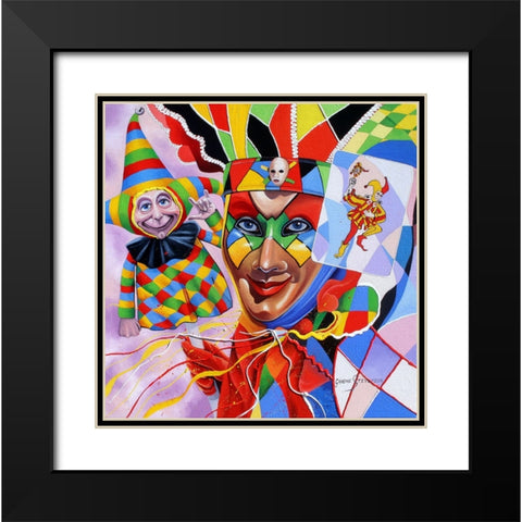 To Love A Joker Black Modern Wood Framed Art Print with Double Matting by Stevenson, Graeme