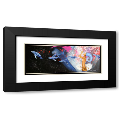 Universal Waters Black Modern Wood Framed Art Print with Double Matting by Stevenson, Graeme