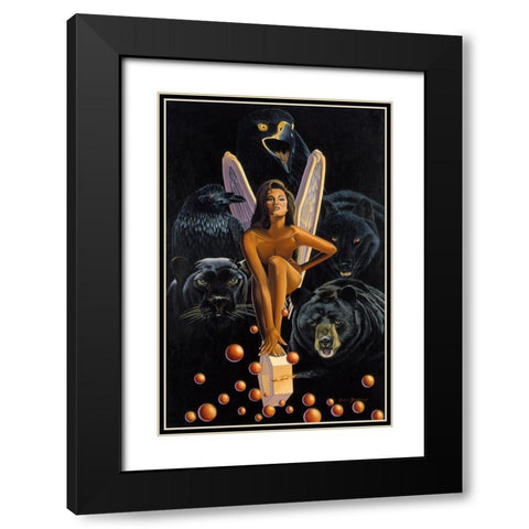 Vengance Is Mine Black Modern Wood Framed Art Print with Double Matting by Stevenson, Graeme