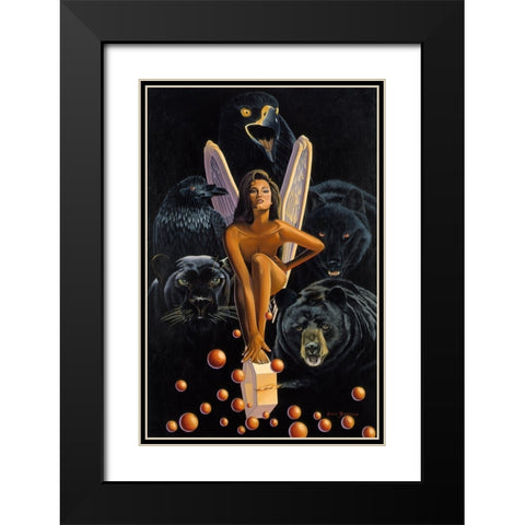 Vengance Is Mine Black Modern Wood Framed Art Print with Double Matting by Stevenson, Graeme