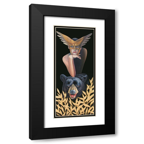 Wilderness Guardian Black Modern Wood Framed Art Print with Double Matting by Stevenson, Graeme