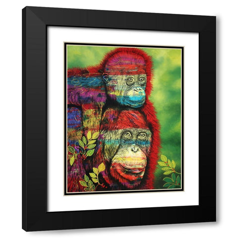 Hanging around Black Modern Wood Framed Art Print with Double Matting by Stevenson, Graeme