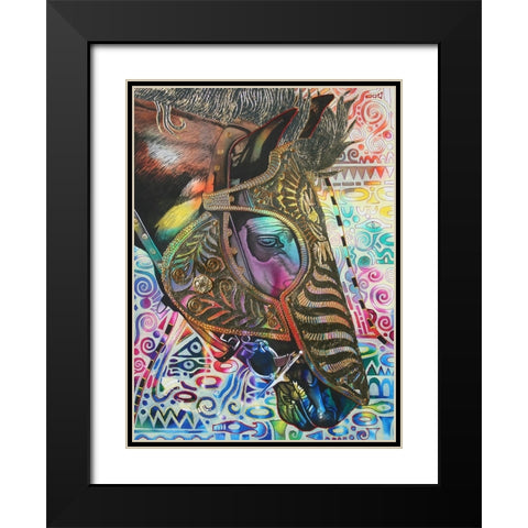 I am War Horse Black Modern Wood Framed Art Print with Double Matting by Stevenson, Graeme