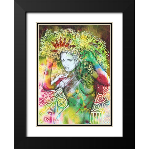 Frolic On The Green Black Modern Wood Framed Art Print with Double Matting by Stevenson, Graeme