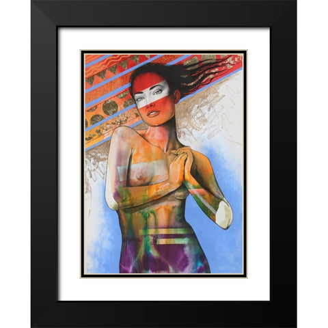 Go Ahead Black Modern Wood Framed Art Print with Double Matting by Stevenson, Graeme