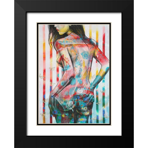 I Dare You Black Modern Wood Framed Art Print with Double Matting by Stevenson, Graeme