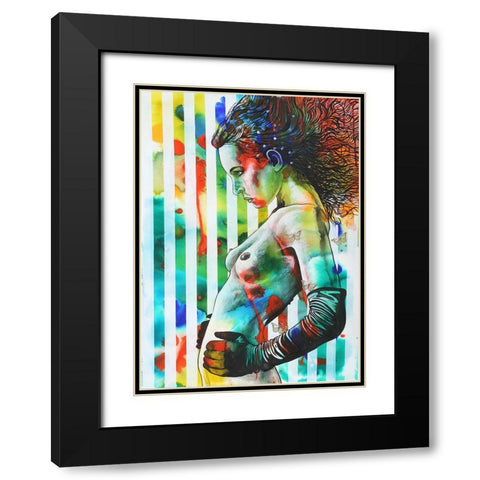 What Attitude Black Modern Wood Framed Art Print with Double Matting by Stevenson, Graeme