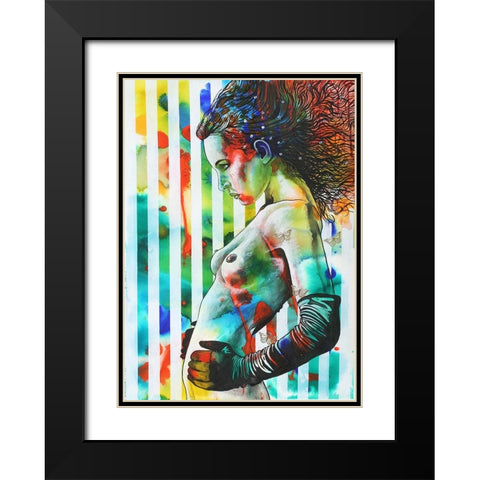 What Attitude Black Modern Wood Framed Art Print with Double Matting by Stevenson, Graeme