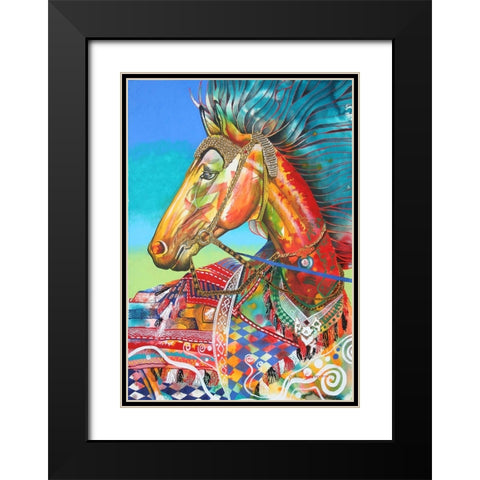 The Desert King Black Modern Wood Framed Art Print with Double Matting by Stevenson, Graeme