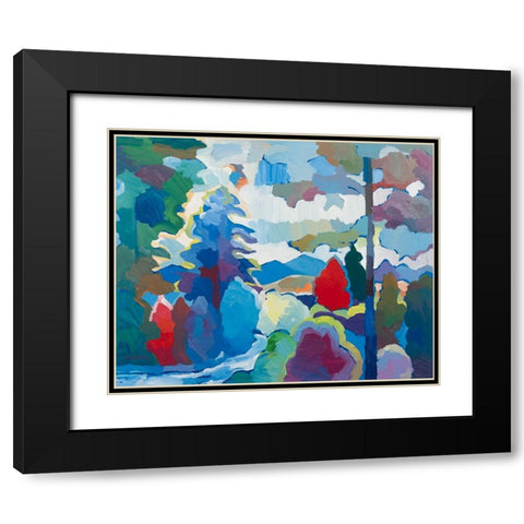 Stream into Consciousness #2 Black Modern Wood Framed Art Print with Double Matting by Khorasani, Hooshang