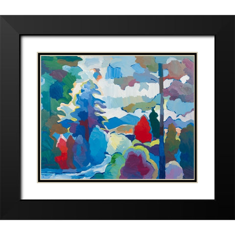 Stream into Consciousness #2 Black Modern Wood Framed Art Print with Double Matting by Khorasani, Hooshang