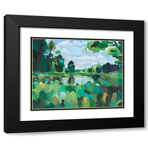 Bayou Life Black Modern Wood Framed Art Print with Double Matting by Khorasani, Hooshang