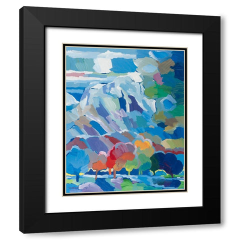 Cottonwood Connection Black Modern Wood Framed Art Print with Double Matting by Khorasani, Hooshang