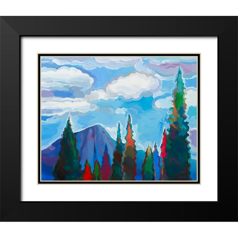 Color and Clouds #5 Black Modern Wood Framed Art Print with Double Matting by Khorasani, Hooshang