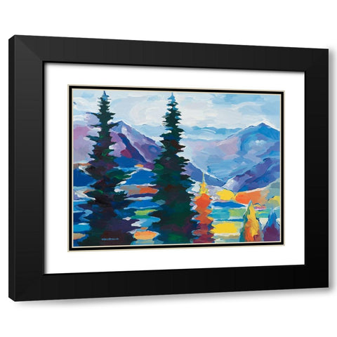 The Sentries Black Modern Wood Framed Art Print with Double Matting by Khorasani, Hooshang