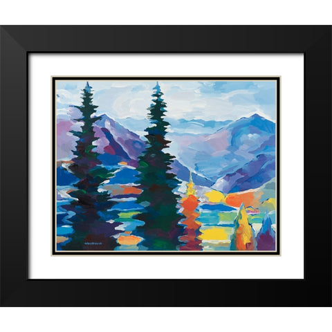 The Sentries Black Modern Wood Framed Art Print with Double Matting by Khorasani, Hooshang