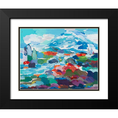 Conceptual Color Black Modern Wood Framed Art Print with Double Matting by Khorasani, Hooshang
