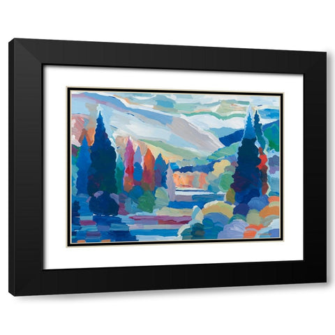 Colorado Quintessence Black Modern Wood Framed Art Print with Double Matting by Khorasani, Hooshang