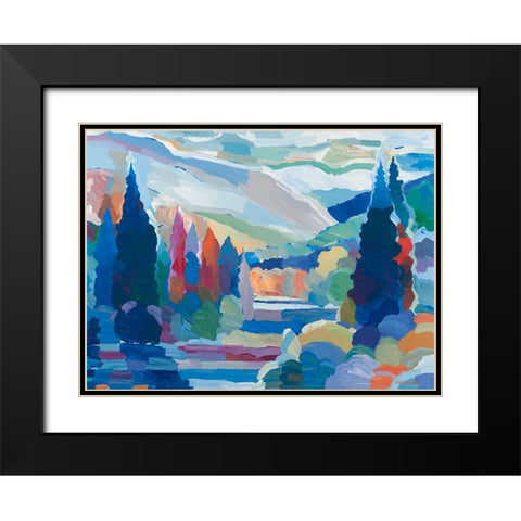 Colorado Quintessence Black Modern Wood Framed Art Print with Double Matting by Khorasani, Hooshang