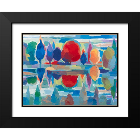 Time for Reflection Black Modern Wood Framed Art Print with Double Matting by Khorasani, Hooshang