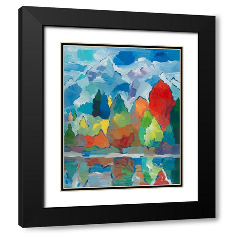Teton Tribute Black Modern Wood Framed Art Print with Double Matting by Khorasani, Hooshang