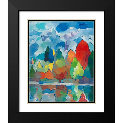 Teton Tribute Black Modern Wood Framed Art Print with Double Matting by Khorasani, Hooshang