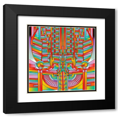 Zeus Black Modern Wood Framed Art Print with Double Matting by Green, Howie