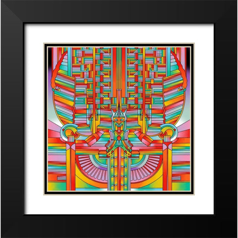 Zeus Black Modern Wood Framed Art Print with Double Matting by Green, Howie