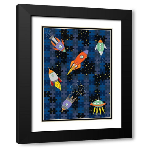 A Peice Of Space Black Modern Wood Framed Art Print with Double Matting by HUE and MI and Sangita