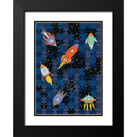 A Peice Of Space Black Modern Wood Framed Art Print with Double Matting by HUE and MI and Sangita