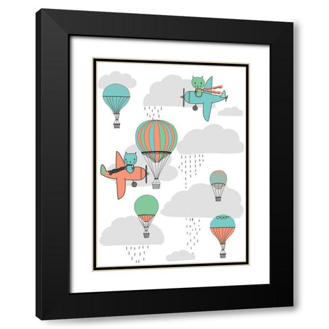 20-32 High Flyer Black Modern Wood Framed Art Print with Double Matting by HUE and MI and Sangita