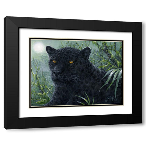 Black Beauty Black Modern Wood Framed Art Print with Double Matting by Tift, Jeff