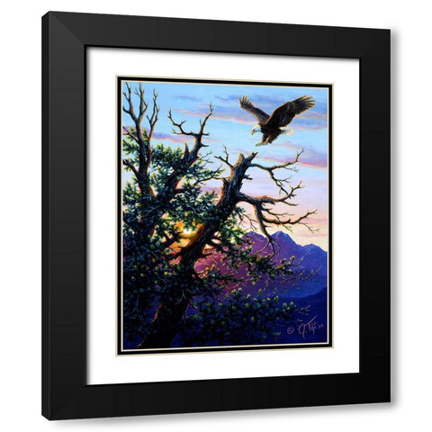 Touchdown PaintingJeff Tift Black Modern Wood Framed Art Print with Double Matting by Tift, Jeff
