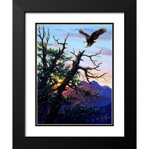 Touchdown PaintingJeff Tift Black Modern Wood Framed Art Print with Double Matting by Tift, Jeff