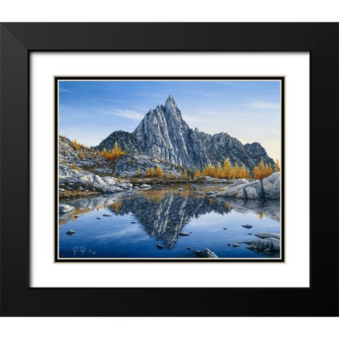 Prusik Peak Black Modern Wood Framed Art Print with Double Matting by Tift, Jeff