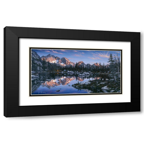 The Visitor 2 Black Modern Wood Framed Art Print with Double Matting by Tift, Jeff