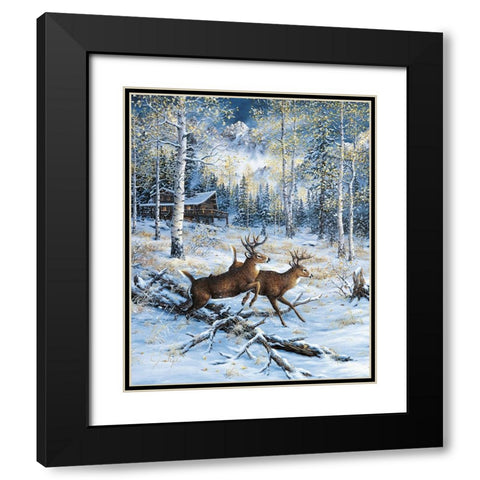 A Pair Black Modern Wood Framed Art Print with Double Matting by Tift, Jeff
