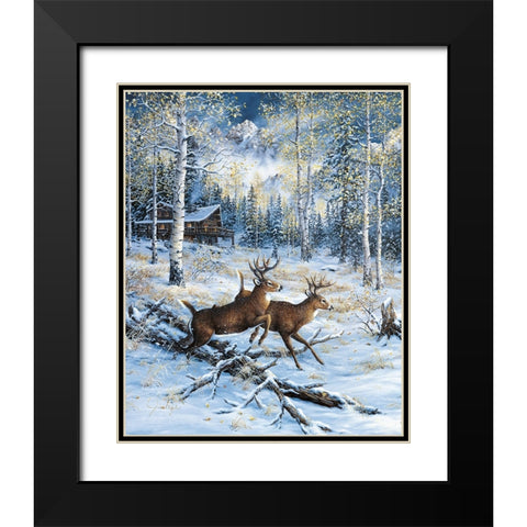 A Pair Black Modern Wood Framed Art Print with Double Matting by Tift, Jeff