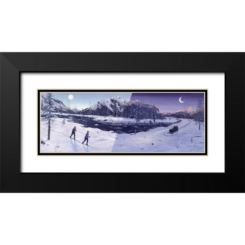 Large Mural Black Modern Wood Framed Art Print with Double Matting by Tift, Jeff