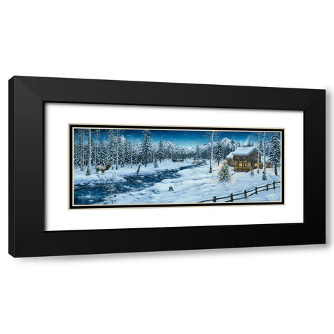 Mountain Holiday Black Modern Wood Framed Art Print with Double Matting by Tift, Jeff