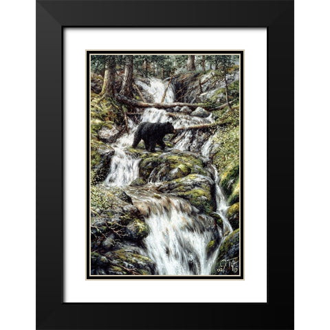 Bear Creek Crossing Black Modern Wood Framed Art Print with Double Matting by Tift, Jeff