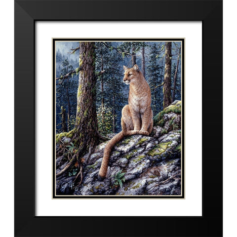 King Of The Forest Black Modern Wood Framed Art Print with Double Matting by Tift, Jeff
