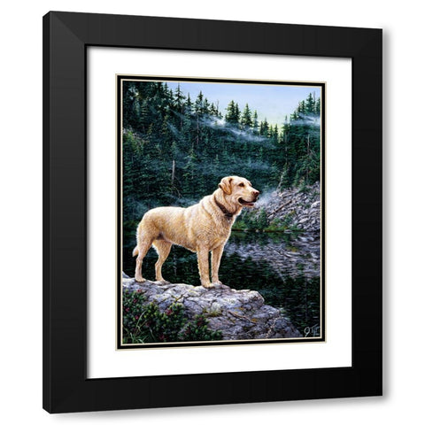 Standing Tall Black Modern Wood Framed Art Print with Double Matting by Tift, Jeff