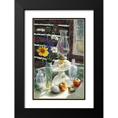 At The Window Black Modern Wood Framed Art Print with Double Matting by Tift, Jeff